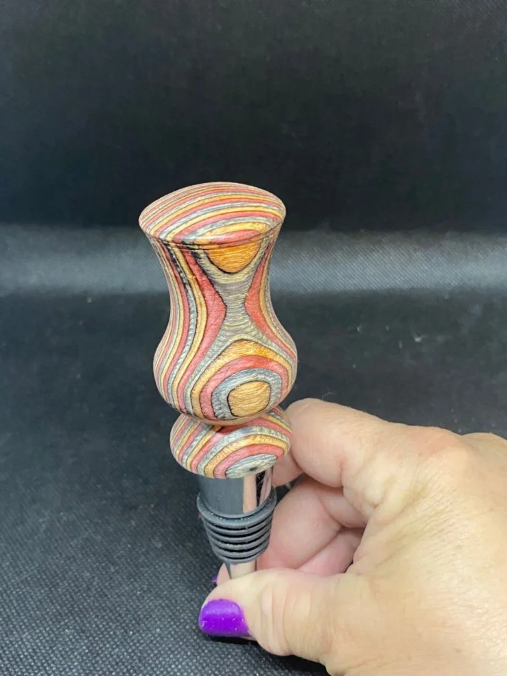 Hand Turned Wooden Wine Stopper